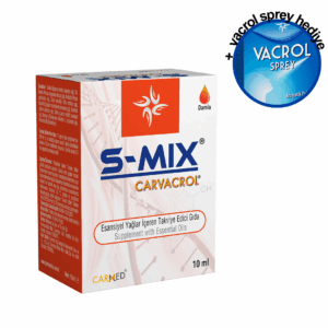 Standardize karvakrol içeren S-MIX Damla 10 ML + VACROL SPREY HEDİYE