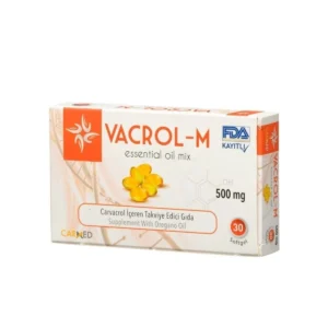Standardize karvakrol içeren VACROL-M 500 MG 30 Soft Jel