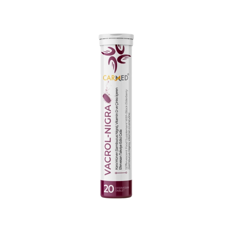 Vacrol Nigra, Kara Mürver, Vitamin D, Çinko İçeren Efervesan Takviye Edici Gıda